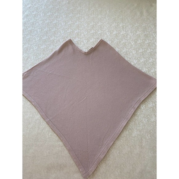 COCO GRAY Exclusive 100% Cashmere Pullover Poncho Sweater Peachy pink One Size - Picture 6 of 10